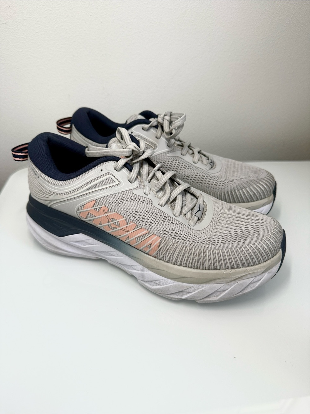 Hoka One One Bondi 7 Women’s Running Shoes - Lunar Rock / Black Iris